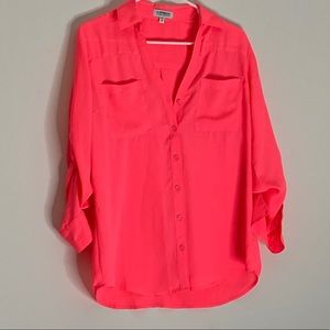 Neon coral Express Portofino shirt